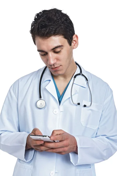 Doctor with a smart phone — Stock Photo, Image