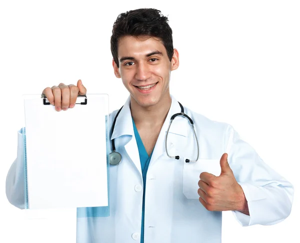 Doctor with a clipboard — Stock Photo, Image