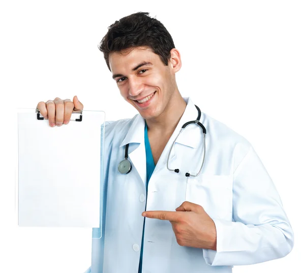 Doctor with a clipboard — Stock Photo, Image