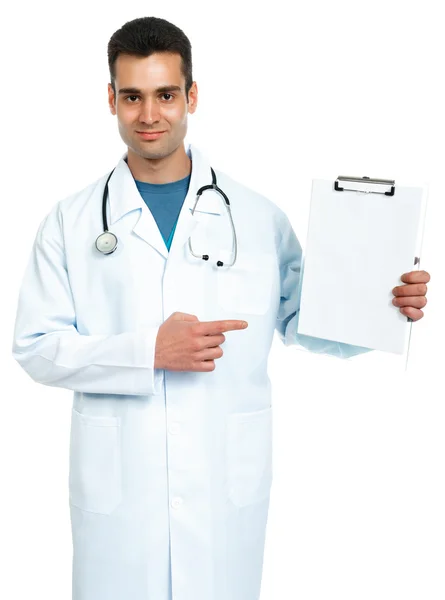 Doctor with a clipboard — Stock Photo, Image