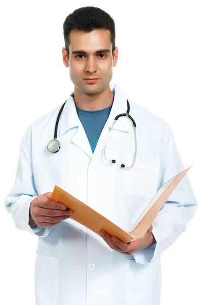Arzt mit Aktenordner — Stockfoto