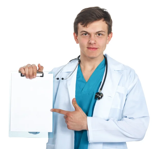 Doctor with a clipboard — Stock Photo, Image