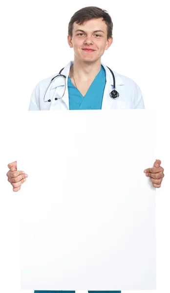 Doctor showing a board — Stock Photo, Image