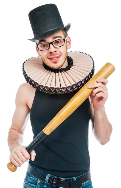 Man with baseball bat — Stock Photo, Image