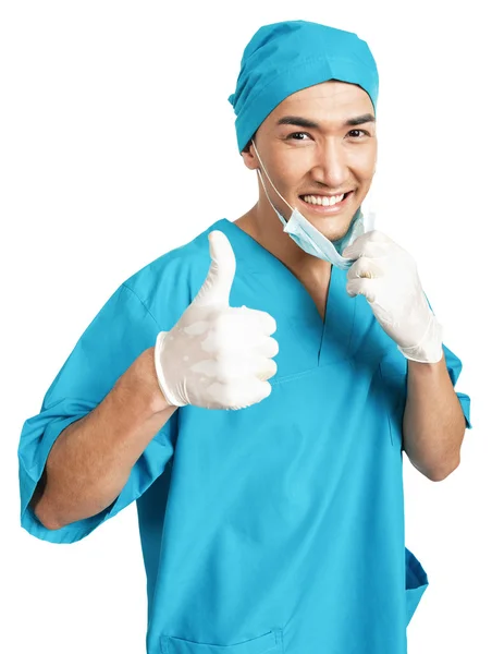 Medical student in rubber gloves — Stock Photo, Image