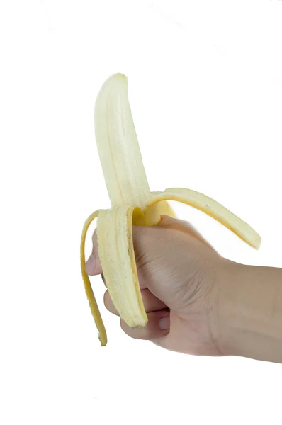 Gros 미셸 바나나 인간의 손에 — 스톡 사진