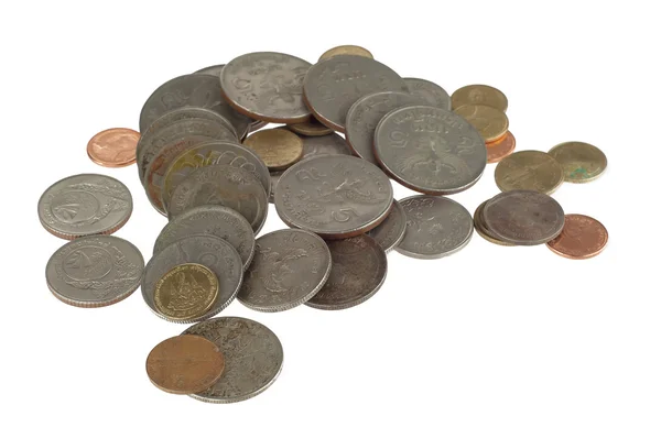 Vecchie monete thailandesi — Foto Stock