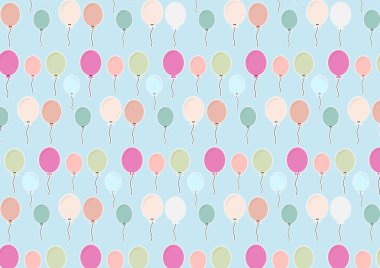 renkli mini balon desen