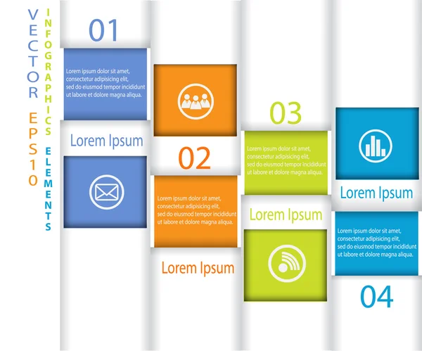 Illustrazione vettoriale infografica bastone — Vettoriale Stock