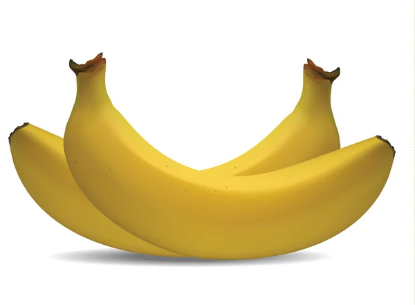 Banana vettoriale isolato su sfondo bianco — Vettoriale Stock