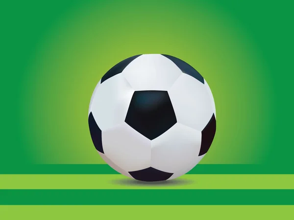 Fotboll med gul och grön bakgrund — Stock vektor