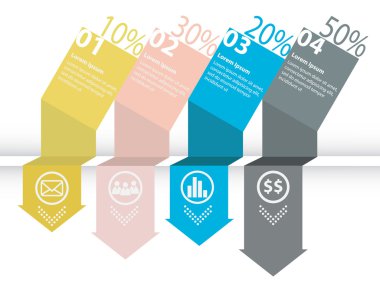 soyut Infographic öğe modern vektör çizim