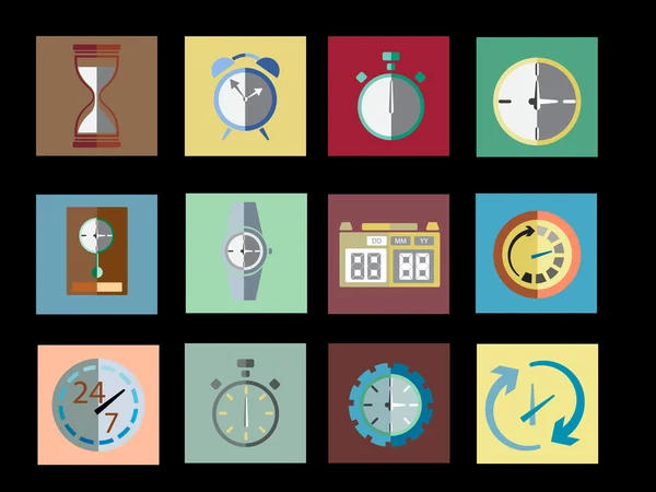 Timer ingesteld pictogram vectorillustratie — Stockvector