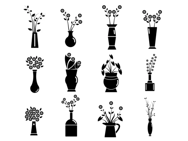 Set of Vase Vector Illustration — Stock Vector