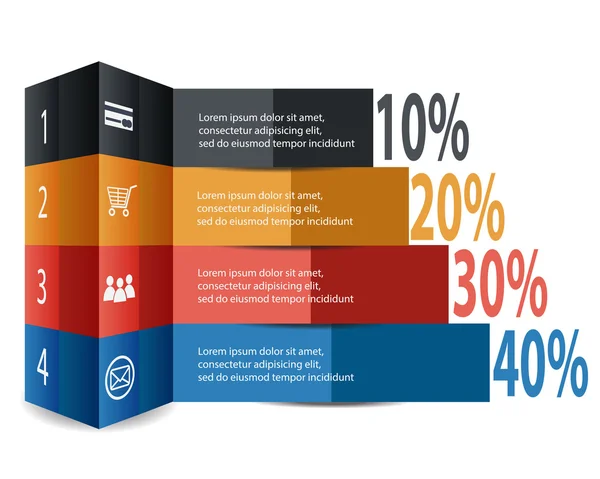 Abstrakt infografisk element moderne stil – stockvektor