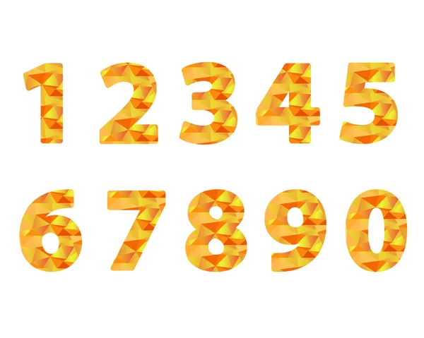 幾何学的な質感を持つ抽象番号 — ストックベクタ