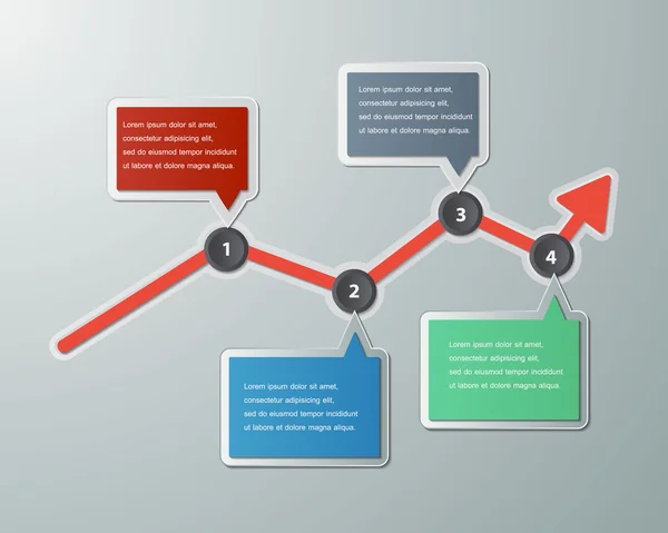 Élément opérationnel du graphique infographique — Image vectorielle