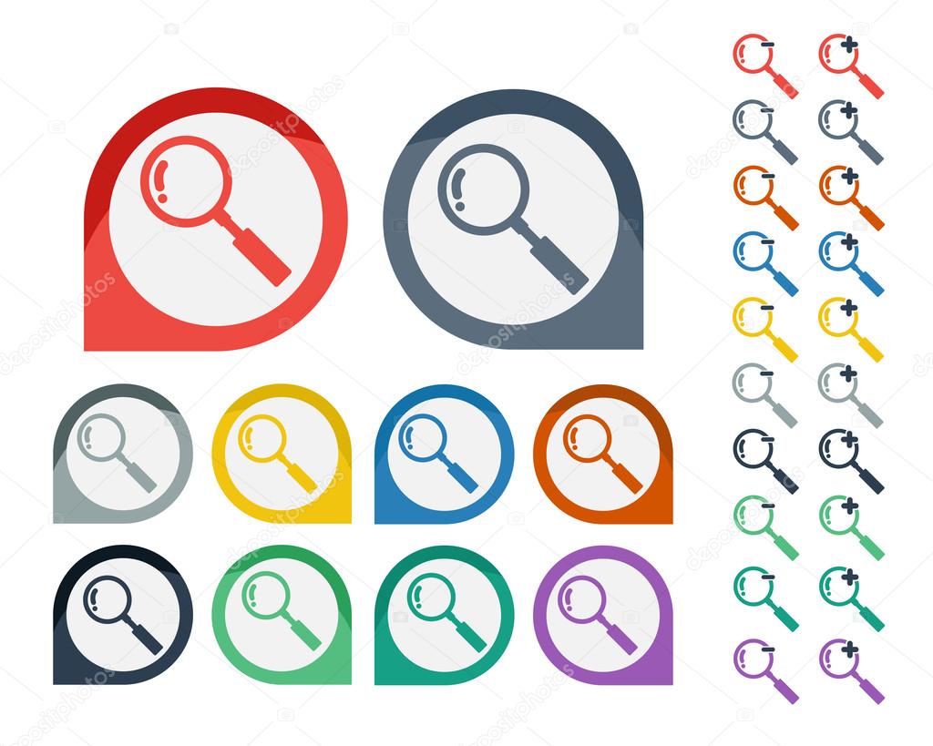 Colorful Magnifying Glass icon