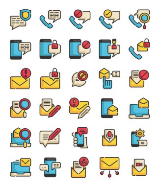 message filled outline icon vector illustration