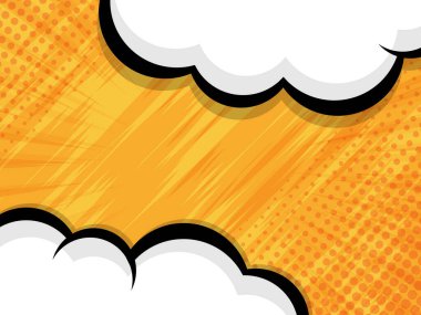 Arkaplan kapağı sunum vektörü illüstrasyonu için siyah konuşma balonlu çizgi roman pop sanatı