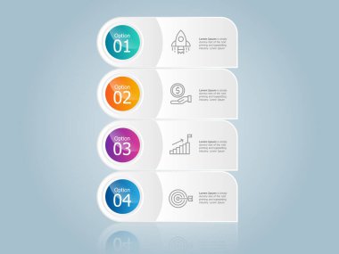 soyut dikey bilgi ögesi sunum şablonu rapor arkaplan vektör çizimi