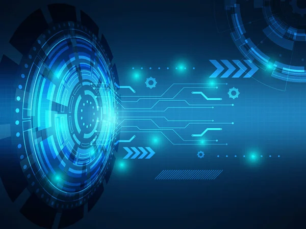 soyut mavi fütüristik siber teknoloji arkaplan vektörü çizimi