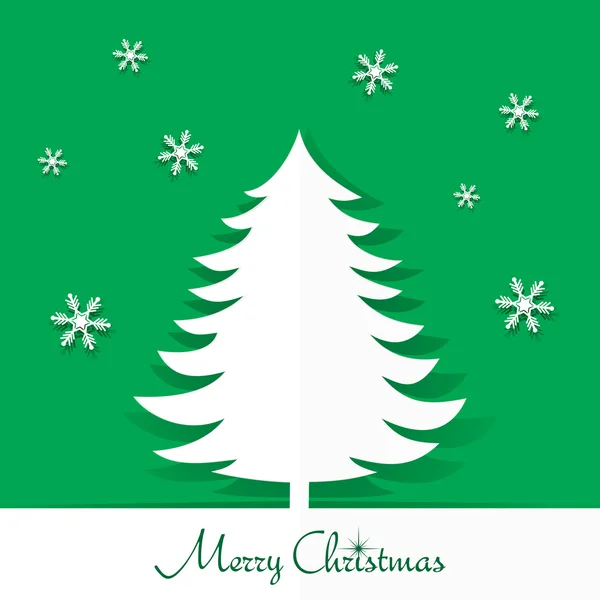 Illustration vectorielle élégante de conception d'arbre de Noël de papier de vacances — Image vectorielle