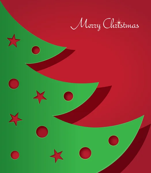 Elegante illustrazione vettoriale dell'albero di Natale di carta di festa Vettoriale Stock