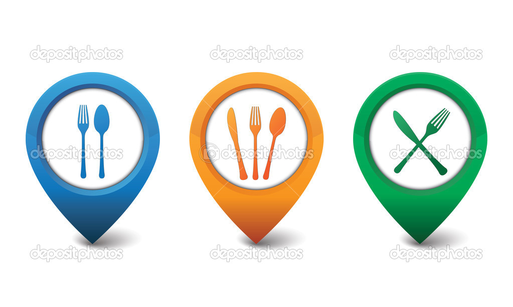 3D restaurant icon design vector illustration