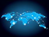 Glowing global network design vector illustration