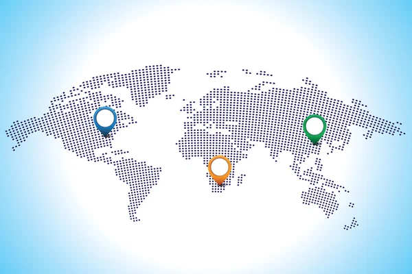 Ilustracja wektorowa mapa cyfrowa — Wektor stockowy