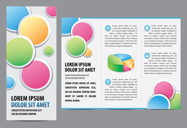 Modèle de conception de la brochure Tri-fold — Image vectorielle