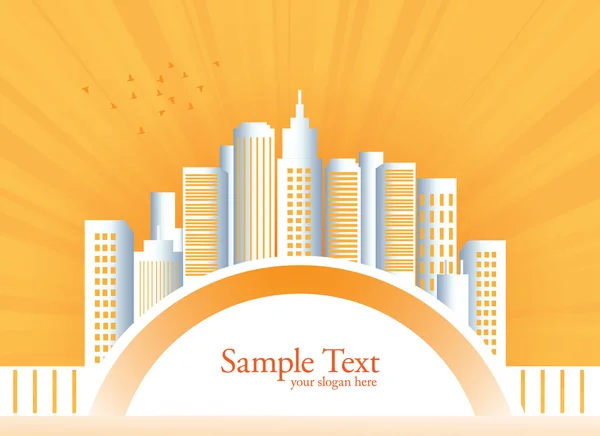 City landscape vector illustration — Stock Vector