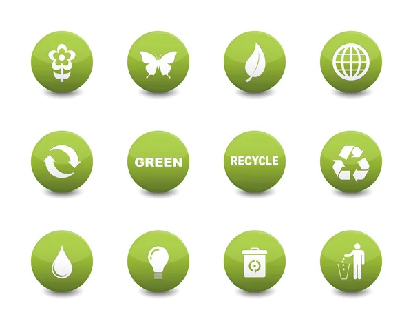 Green icons — Stock Vector