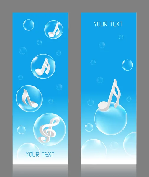 Muzikale bubbels vector illustratie — Stockvector