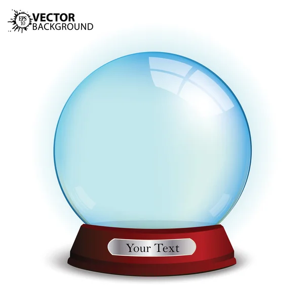 Векторная иллюстрация пустой кристаллической сферы — стоковый вектор