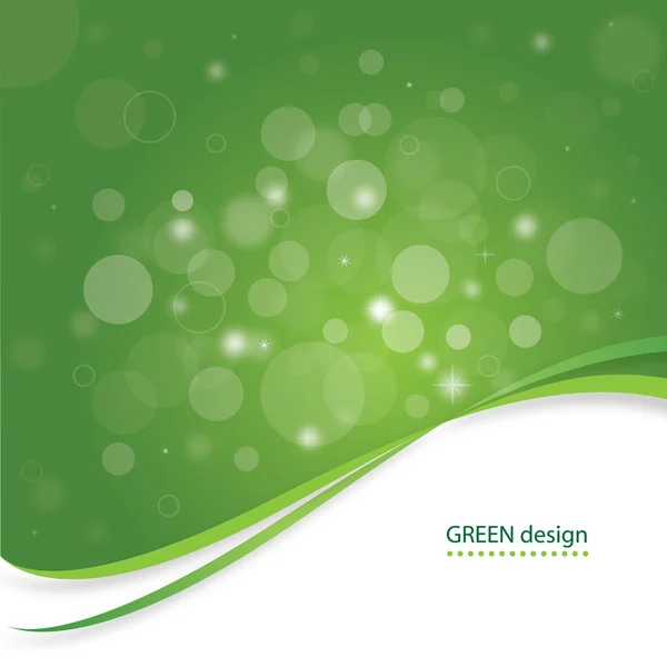 Design vert abstrait magique — Image vectorielle