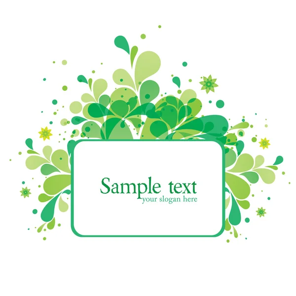 Cuadro de texto verde abstracto — Vector de stock