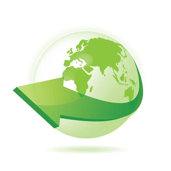 Green Globe — Stock Vector