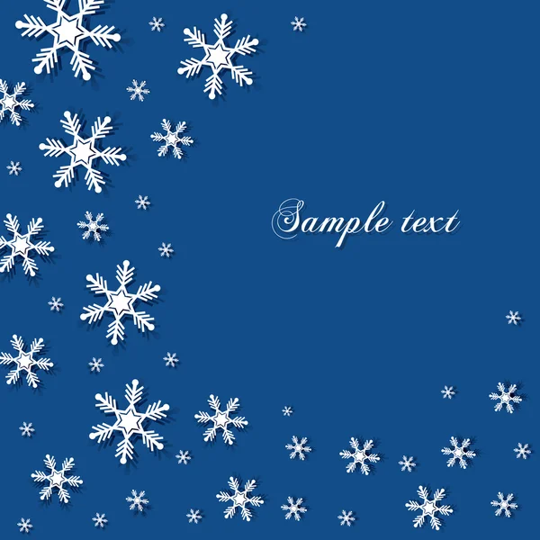 Abstract snowflakes background with a space for text — Stock Vector