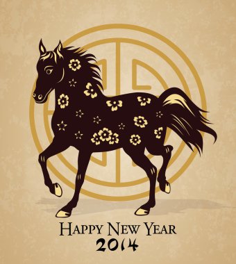 Çin yeni yılı arka plan vektör çizim