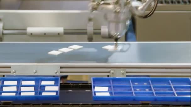 Imballaggio braccio robotico . — Video Stock