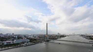 zaman sukut Tayland bangkok rama VIII Köprüsü.