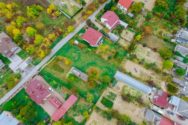 View from a height of a residential area in a beautiful suburb. — Stock Photo, Image