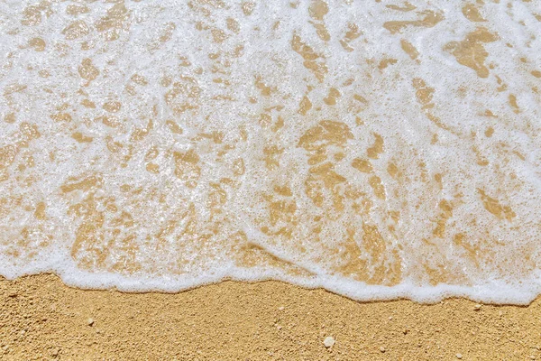 Das Mittelmeer Spült Den Sandstrand Urlaub Meer Strand — Stockfoto