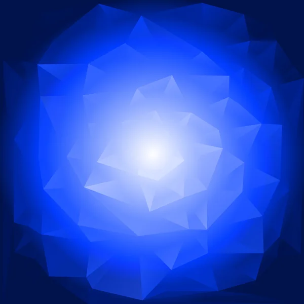 Rose bleue avec triangles — Image vectorielle