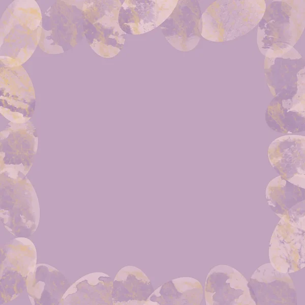 紫色の卵の上に大理石のパターンを持つトレンディなイースター正方形の抽象フレーム — ストック写真