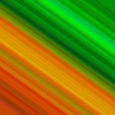 Parlak, yaratıcı, soyut, doğrusal dijital illüstrasyon. Açık yeşil ve turuncu köşegenlerin dijital soyut çizimi