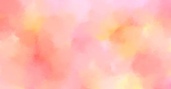 Abstract Digital Drawing Spots Form Clouds Blurry Watercolor Paints Pink — Photo