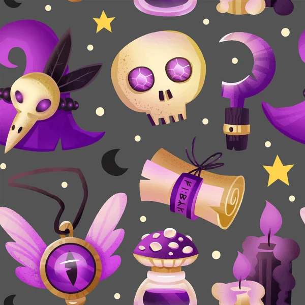 crianças bonitas usam fantasias de halloween assustadoras para festa de  carnaval de doces ou travessuras, incluem bruxa, esqueleto, vampiro, teia  de aranha, ceifador, jack o lanterna segurando abóbora com doce doce  10356985